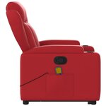 vidaXL Fauteuil inclinable de massage Rouge Similicuir