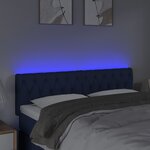 vidaXL Tête de lit à LED Bleu 144x7x78/88 cm Tissu