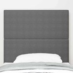 vidaXL Tête de lit LED avec des lumières à LED Gris clair 100 cm tissu