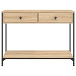 vidaXL Table console chêne sonoma 100x34 5x75 cm bois d'ingénierie