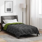vidaXL Duvet d'hiver Vert et Anthracite 200 x 135 cm Microfibre