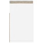 vidaXL Banc à chaussures et coussin blanc chêne sonoma bois ingénierie