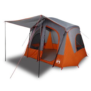 vidaXL Tente de camping de cabine 5 personnes gris imperméable