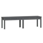 vidaXL Banc de jardin à 2 places gris 159 5x44x45cm bois massif de pin
