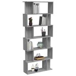 vidaXL Bibliothèque/Cloison Sonoma gris 80x24x192 cm Bois d'ingénierie