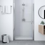 vidaXL Porte de douche verre trempé 100x178 cm