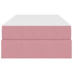 vidaXL Lit avec rangement et matelas Rose 90 x 190 cm Velours