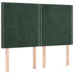 vidaXL Sommier à lattes de lit et matelas Vert foncé 140x190cm Velours