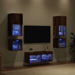 vidaXL Meubles TV muraux 8 Pièces Bois ancien Bois d'ingénierie