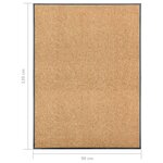 Vidaxl paillasson lavable crème 90x120 cm