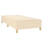 vidaXL Sommier à lattes de lit et matelas et LED Crème 90x200 cm Tissu