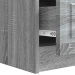 vidaXL Meuble TV Sonoma gris 147 x 34 5 x 27 cm Bois d'ingénierie