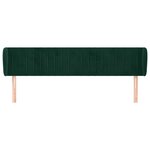 vidaXL Tête de lit avec oreilles Vert foncé 203x23x78/88 cm Velours