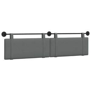 vidaXL Tête de lit suspendue Gris foncé Tissu