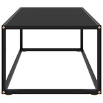 vidaXL Table basse Noir avec verre noir 100x50x35 cm
