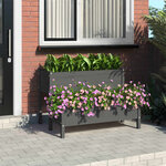 vidaXL Jardinière Gris 110x84x75 cm Bois massif de pin