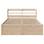 vidaXL Cadre de lit avec tête de lit 120x200 cm bois de pin massif