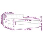 VidaXL Cadre de lit ottoman avec matelas taupe 160x200 cm tissu