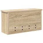 vidaXL Porte-manteau mural avec étagère Montage mural avec stockage Chêne sonoma 50 x 16 x 26 cm