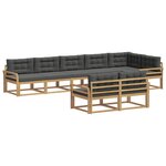 vidaXL Ensemble de canapés d'extérieur 6 pc Blanc et anthracite
