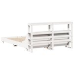 vidaXL Cadre de lit sans matelas blanc 150x200 cm bois de pin massif