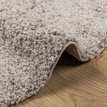 vidaXL Tapis shaggy PAMPLONA poils longs moderne beige Ø 100 cm