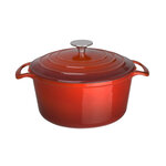 Grande cocotte ronde rouge en fonte vogue 4 l -  - fonte4oui x125mm