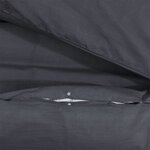 vidaXL Ensemble de housse de couette Noir 155x220 cm Coton