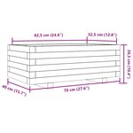 vidaXL Jardinière 70x40x26 5 cm bois de pin imprégné