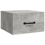 vidaXL Tables de chevet murales 2 Pièces Gris béton 35x35x20 cm