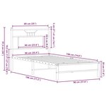 vidaXL Cadre de lit sans matelas chêne marron 90x190cm bois ingénierie