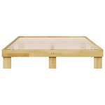 vidaXL Cadre de lit sans matelas 150x200 cm bois massif de chêne