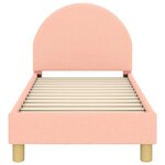 vidaXL Cadre de lit pour tout-petit avec tête de lit Rose 70 x 140 cm