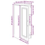 vidaXL Buffet Blanc brillant 33 x 34 5 x 87 cm Bois d'ingénierie