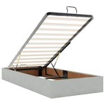 vidaXL Cadre de lit ottoman avec matelas gris clair 80x200 cm velours
