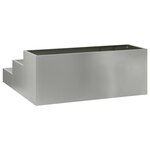 vidaXL Jardinière à 3 niveaux 90x90x35 cm Acier galvanisé