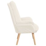 vidaXL Fauteuil relaxant Crème 69 x 74 x 93 cm tissu