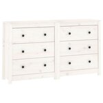 vidaXL Buffet Blanc 140x35x80 cm Bois massif de pin