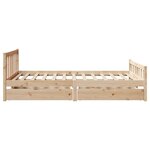 vidaXL Cadre de lit sans matelas 150x200 cm bois de pin massif