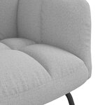 vidaXL Chaise à bascule avec repose-pied gris nuage tissu