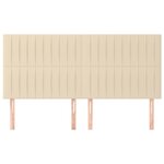 vidaXL Tête de lit Crème 200x5x118/128 cm Tissu