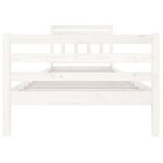 vidaXL Cadre de lit sans matelas blanc bois massif 100x200 cm