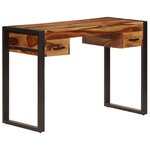 vidaXL Bureau avec 2 tiroirs 110x50x77 cm Bois solide de Sesham