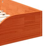 vidaXL Cadre de lit surélevé Marron cire 75 x 190 cm