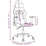 vidaXL Chaise de jeu de massage Noir et blanc Tissu