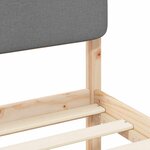 vidaXL Cadre de lit avec tête de lit rembourrée Gris clair