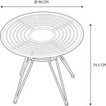 Table repas ronde intérieur extérieur surabaya