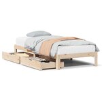 vidaXL Cadre de lit avec tiroirs sans matelas 75x190 cm