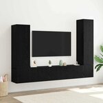 vidaXL Ensemble meuble TV 4 Pièces Chêne noir 30.5 x 30 x 110 cm