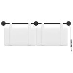 vidaXL Tête de lit suspendue Avec lumière LED Blanc Tissu